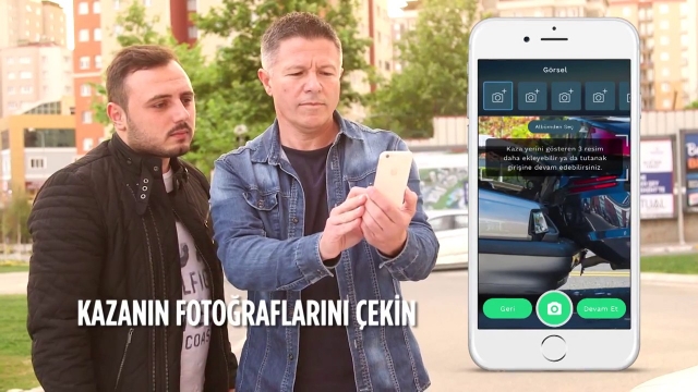 Maddi hasarlı kazalar için, mobil kaza tutanağı   