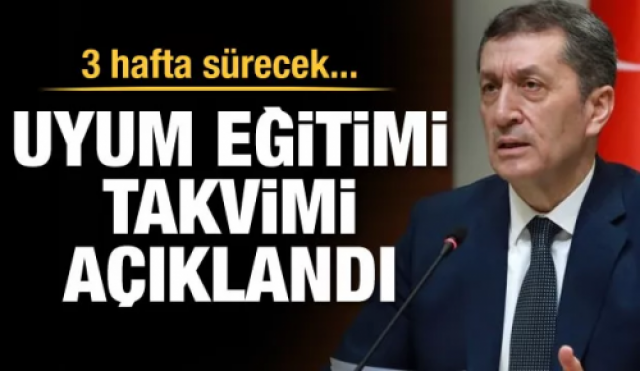 ​MEB uyum eğitimi takvimini açıkladı