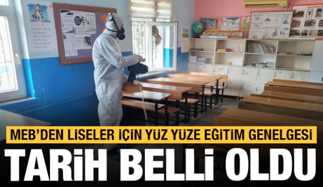 ​MEB'den liseler için yüz yüze eğitim genelgesi