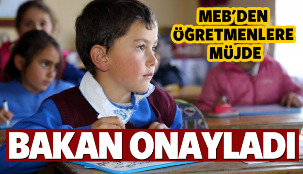 MEB'den öğretmenlere müjde!