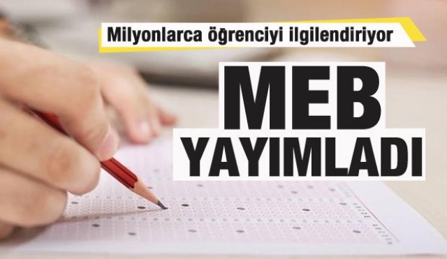 MEB'den Tüm Öğrencileri İlgilendiren Haber!