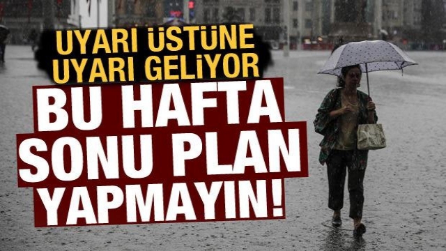 METEOROLOJİK UYARI - DİKKATLİ VE TEDBİRLİ OLUNMASI 