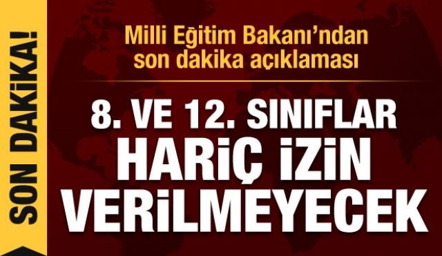  Milli Eğitim Bakanı (MEB) Ziya Selçuk'tan önemli bir açıklama geldi