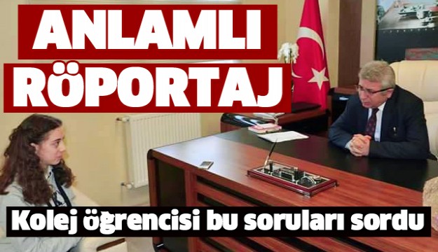 MİLLİ EĞİTİM MÜDÜRÜ ÇOKER İLE RÖPORTAJ YAPTI