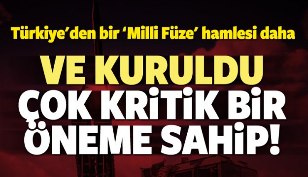 Millî füzeler için stratejik adım