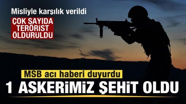 ​
MSB Acı Haberi Duyurdu: 1 Askerimiz Şehit Oldu!