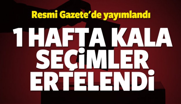 Oda ve borsanın seçim süreci ertelendi