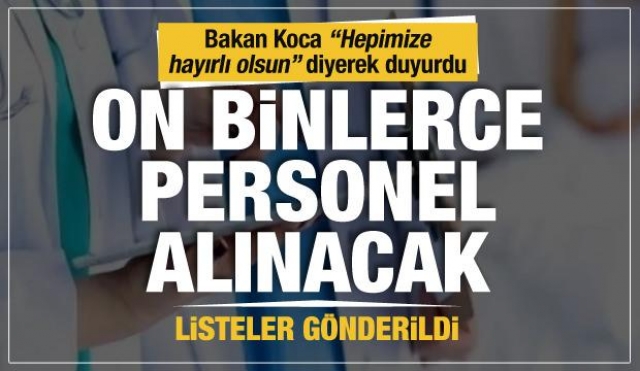 On binlerce sağlık  personeli alınacak!