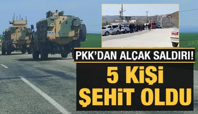 PKK'dan alçak saldırı 5 kişi şehit oldu