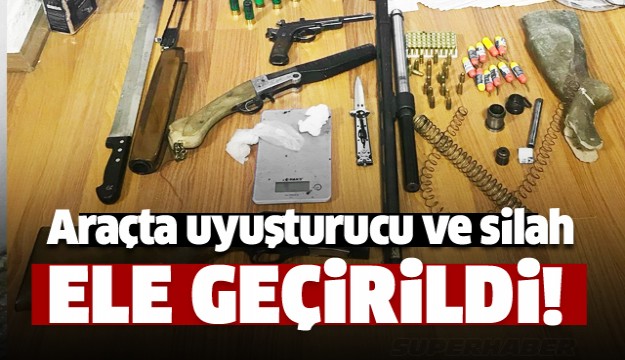 Polisin durdurduğu araçta uyuşturucu ve silah ele geçirildi
