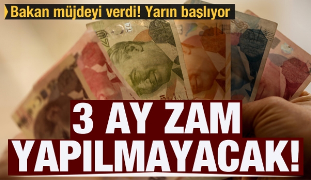 Resmi açıklama geldi! 3 ay zam yapılmayacak