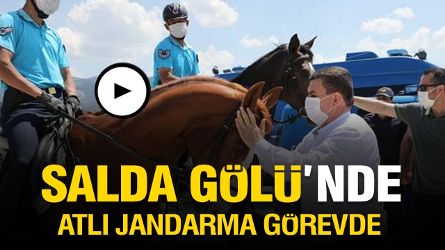 Salda Gölü'nde atlı jandarma birliği göreve başladı