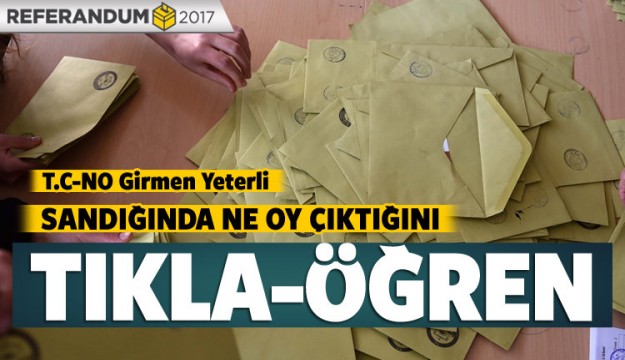 Sandığından ne oy çıktı - TIKLA ÖĞREN