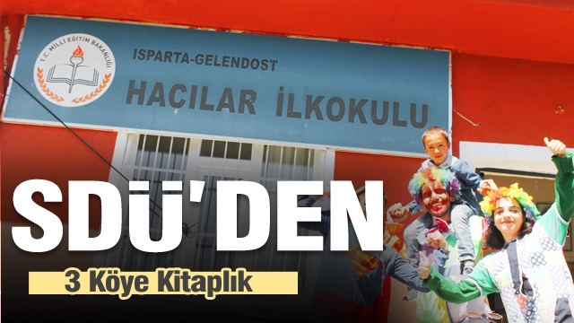 SDÜ'den Isparta'da 3 köye kitaplık