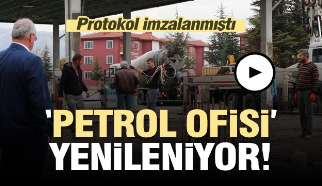 Senirkent'te Petrol Ofisini Yenileme Çalışmalarına Başlandı