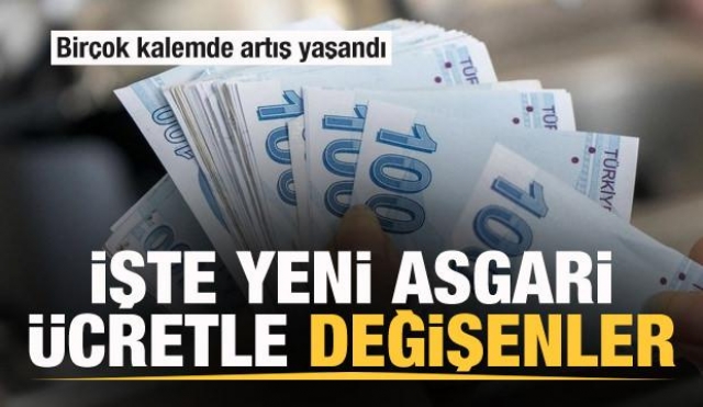 YENİ ASGARİ ÜCRET NET 5 BİN 500 TL OLDU