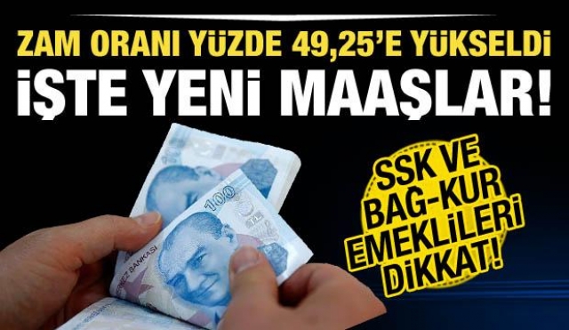 SSK ve Bağ-Kur Emeklilerine Müjdeli Haber: Maaş Artış Oranı Yüzde 49,25'e Yükseltild