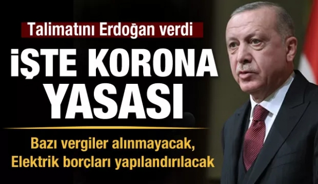 Talimatını Erdoğan verdi! İşte korona yasası...