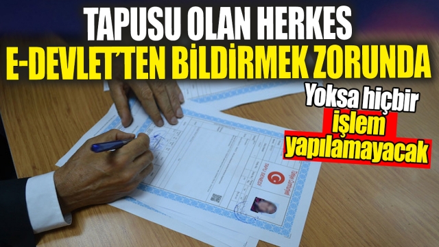 Tapu Sahipleri Dikkat! 