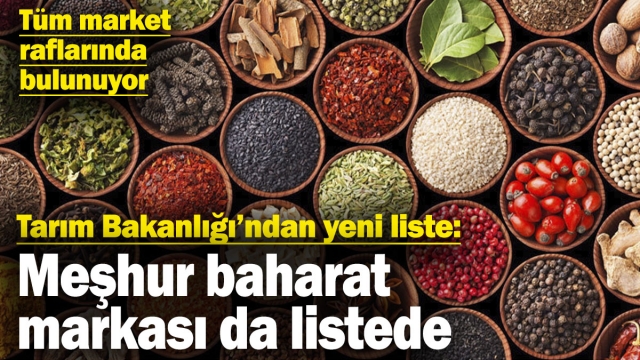 Tarım Bakanlığı'ndan Yeni Liste: Ünlü Baharat Markası Taklit Ürünlerle Gündemde