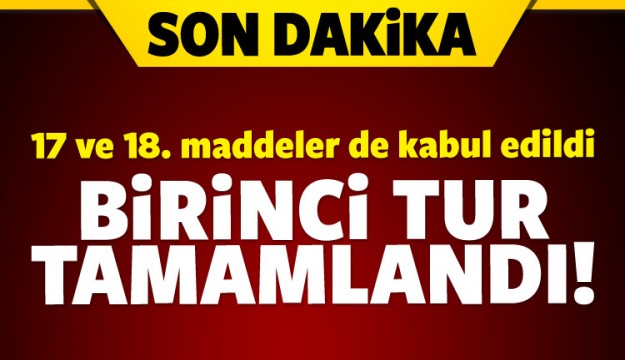 TBMM'de birinci tur sona erdi!