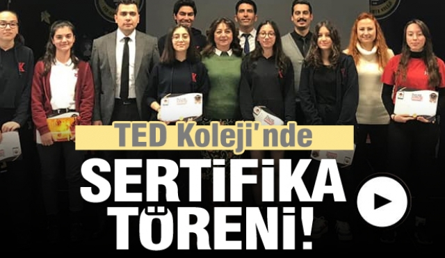 TED Isparta Koleji'nde öğrencilere törenle sertifikaları verildi