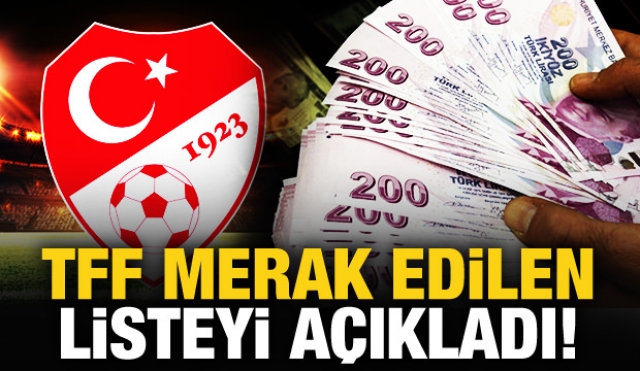 TFF merak edilen listeyi açıkladı