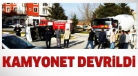 Isparta'da kamyonet devrildi