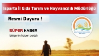 Isparta İl Gıda Tarım ve Hayvancılık M&uuml;d&uuml;rl&uuml;ğ&uuml;