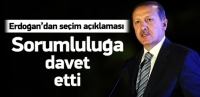 Erdoğan'dan se&ccedil;im a&ccedil;ıklaması