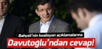 Davutoğlu'ndan koalisyon a&ccedil;ıklaması