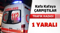 Motosiklet ile otomobil kafa kafaya &ccedil;arpıştı