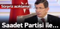 Davutoğlu'ndan s&uuml;rpriz 'Saadet Partisi' a&ccedil;ıklaması