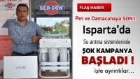 Isparta'da Pet ve Damacana Sularına son noktayı sergün koydu.