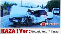 Isparta G&ouml;lc&uuml;k Yolunda Trafik Kazası 1'i ağır 7 yaralı