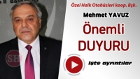 ISPARTA &Ouml;ZEL HALK OTOB&Uuml;SLERİNDEN DUYURU !