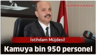ISPARTA HABER : KAMUYA BİN 950 PERSONEL ALINACAK