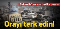 Dışişleri'nden Irak'a seyahat uyarısı