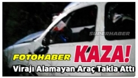 Isparta'da Virajı Alamayan Ara&ccedil; Takla Attı