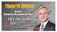 Milletvekili İrfan Bakır'dan TBMM'ye Sulama Kooperatifleri Konulu Yazılı Soru &Ouml;nergesi