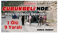 &Ccedil;ubukbeli'nde Yolcu Otob&uuml;s&uuml; Devrildi: 1 &Ouml;l&uuml;, 9 Yaralı