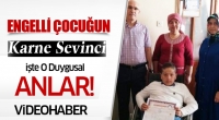 Isparta'da Engelli &Ccedil;ocuğun İlk Karne Sevinci