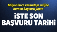 Vatandaşa M&uuml;jde! Hemen Başvuru Yapın