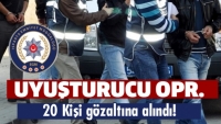 Son Dakika! Isparta'da Uyuşturucu Operasyonu:20 Gözaltı