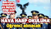 HAVA HARP OKULUNA &Ouml;ĞRENCİ ALIMI YAPILACAK