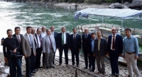 Vali Yılmaz Karac&ouml;ren Barajında incelemelerde bulundu