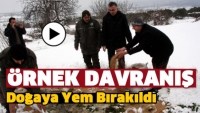 Isparta Karda A&ccedil; Kalan Yaban Hayvanları I&ccedil;in Doğaya Yem Bırakıldı