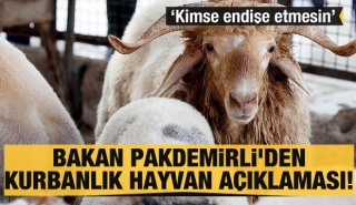Bakan'dan kurbanlık hayvan a&ccedil;ıklaması!