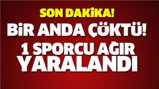 BİR ANDA &Ccedil;&Ouml;KT&Uuml;!  ISPARTA'DA BİR SPORCU AĞIR YARALANDI