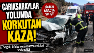&Ccedil;arıksaraylar Yolunda Korkutan Kaza